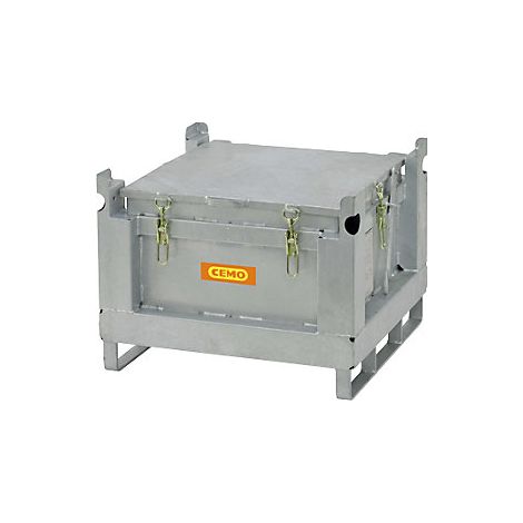 Recipiente de acero para recogida y transporte de baterías