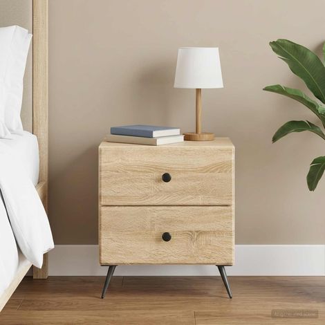 vidaXL Cabinet de chevet Chêne Sonoma 43 x 34,5 x 47,5 cm (1/5)
