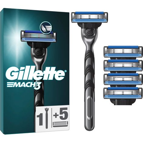 Gillette Mach3 Systemklingen 5er + Handstück Herrenrasierer
