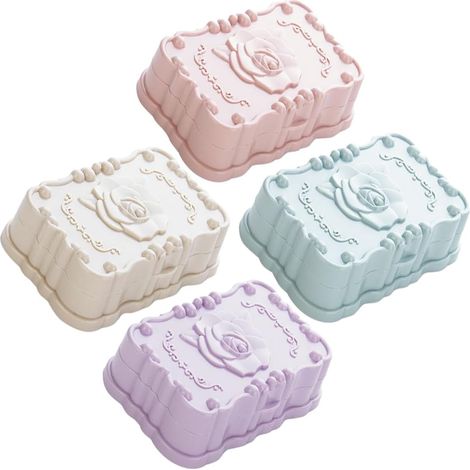 Soap Dishes with Lids PP for Bathroom and Kitchen Smooth and