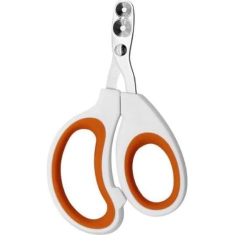 Cisaille À Ongles Pour Chats - Double Orifice - Ergonomique - Couleurs Orange Et Blanc - 1 Pièce (1/5)