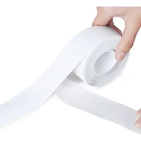 Lntyq Rouleau de Joints Adhésifs Cuisine et Salle de Bain Épaisseur 2.2cm Longueur 3.2m Blanc (1/5)