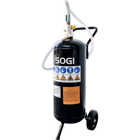 Sabbiatrice portatile SOGI SPS-7 a bicarbonato di sodio - 26.5 L (7 galloni) - 6.2 bar - uso esterno e interno