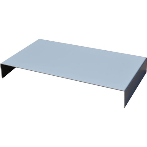 Éclisse alu couvertine plat gamme à coller 27cm blanc 9016 lisse