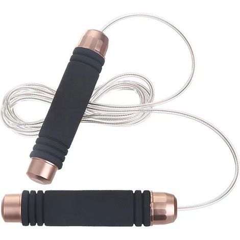 Corde à Sauter - Filaçe Acier Gainée PVC - Réglable par Boucle Intégrée - Pour Entraînement Fitness Maison et Salle de Sport - 1 Pièce (1/5)
