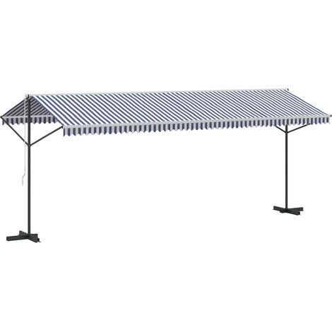 Maison Exclusive - Freistehende Markise Blau und Weiß 600x300 cm (1/5)