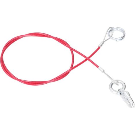 Zoternen Ifor Williams Câble de sécurité pour remorque de voiture, ABS rouge en acier inoxydable 1 m 3,28 pi détachable 341302 Corde de remorquage robuste universelle pour voiture RV. (1/5)