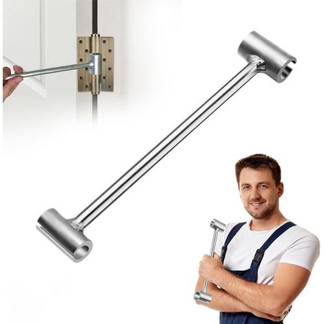 Llave de ajuste, herramienta para ajustar bisagras de puertas, adecuada para bisagras de perno redondo, de 14 a 25 mm. (1/5)