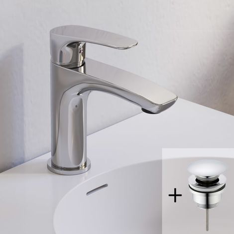 Kronenbach Rivara Waschtisch-Einhebelmischer XL mit Pop Up Ablaufventil, wassersparend (1/5)