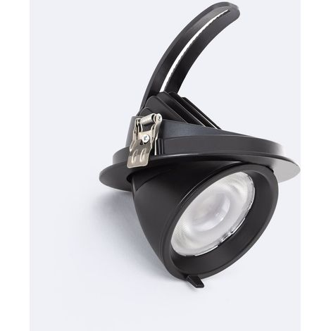 Downlight LED 24W Circular Direccionable Chip OSRAM 120 lm/W LIFUD Corte Ø 170 mm Negro No Flicker 3000K Blanco Cálido