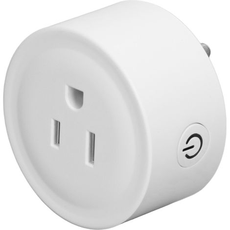 Prise intelligente, boîtier isolé en polycarbonate, fonction minuterie télécommandée, mini prise connectée WiFi, prise standard américaine, 100-240 V (1/5)