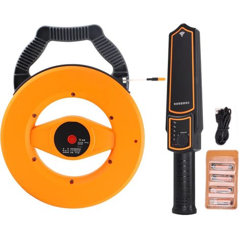 Wasserrohrsucher, 30 m Rohrverstopfungsscanner, wasserdichte Sonde, PVC-Metallrohr-Verstopfungswerkzeug (1/5)