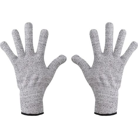Lot de 2 paires de gants anti-coupures niveau 5, protection cuisine et bricolage
