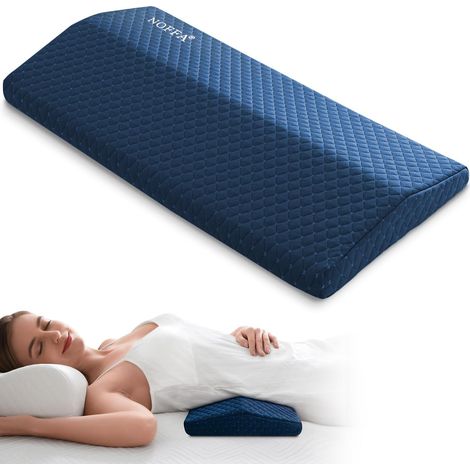 Coussin de Soutien Lombaire pour Dormir, Coussin Lombaire Lit en Mousse à Mémoire de Forme, Oreiller de Soutien de Taille Dorsal pour Lit, Dureté/Hauteur réglable - 60 x 30 x 6.5 cm (1/5)
