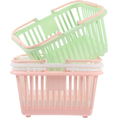 Baskets with Open Design and Drainage Set of 3 with Handle