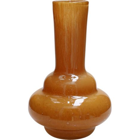 Vase Décoratif en Verre Épais Soufflé à la Bouche Jaune pour Fleurs Séchées et Bouquets de Soie - PANGIVO (1/3)