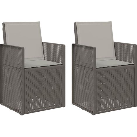 Lot de 2 Chaises d'extérieur - Chaisess de jardin salle à manger Gris clair PP fr2206 - Maison La Vie (1/5)