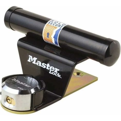 Master Lock – Cadenas antivol pour porte de garage – Anse cachée en acier cémenté 71 mm – Barre de sécurité avec boulons de fixation – Certifié Sold Secure
