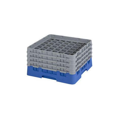 Casiers de lavage - 49 compartiments verres - Haut max 21.5 cm - 50 x 50 x 26.7 cm - Vert Turquoise - Lot de 2 - Cambro