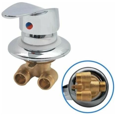Duschkabinen-Mischbatterie, Messing-Duscharmatur, Umstellventil, verchromte Duschmischerarmatur, G1/2-Anschluss, Warm- und Kaltwasser-Duschmischer für Badezimmer (1/5)