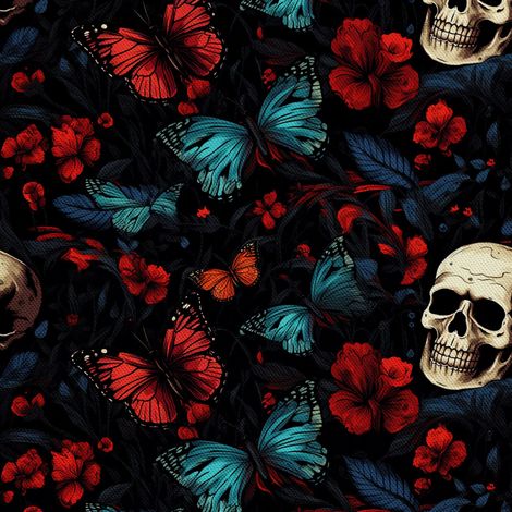 Tela decorativa para exteriores Oxford - Motivo de calavera I DX5011 (1/5)