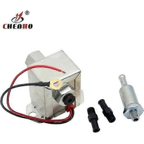 Pompe à carburant basse pression 12V avec étiquette rouge compatible avec les carburateurs 4010, 440105, 40106 et 40107