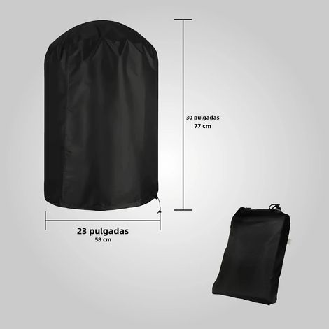 Housse de barbecue imperméable et résistante à la chaleur, plusieurs tailles, noire, antistatique et antitache pour barbecue à gaz (1/5)