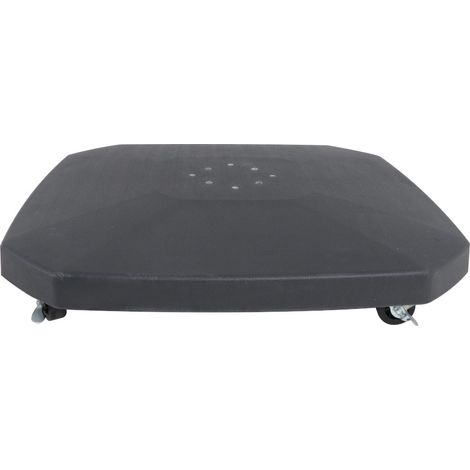 Base béton 90 kg avec roues pour parasols déportés - Jardideco (1/2)