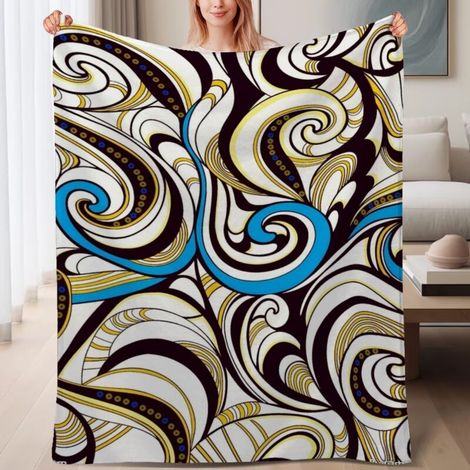 Couverture de lit en polaire, jeté doux et chaud de printemps, légère et luxueuse en microfibre de polyester, décoration intérieure, cadeau attentionné pour lui elle,6080 pouces (1/4)