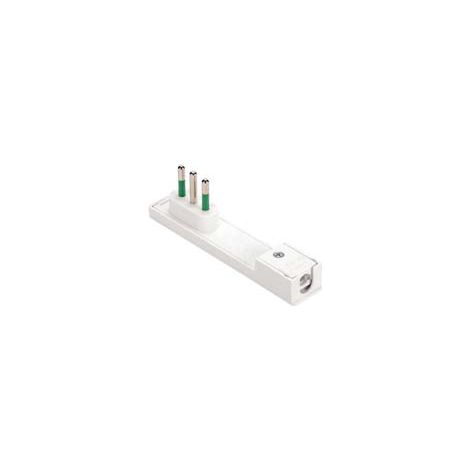 Spina Clock a Squadra Italiana 2 Poli + Terra Bianca 10A 80080 6 Pezzi