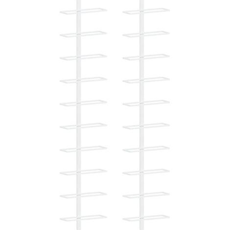 Maison Exclusive - Wand-Weinregale für 10 Flaschen 2 Stk. Weiß Me