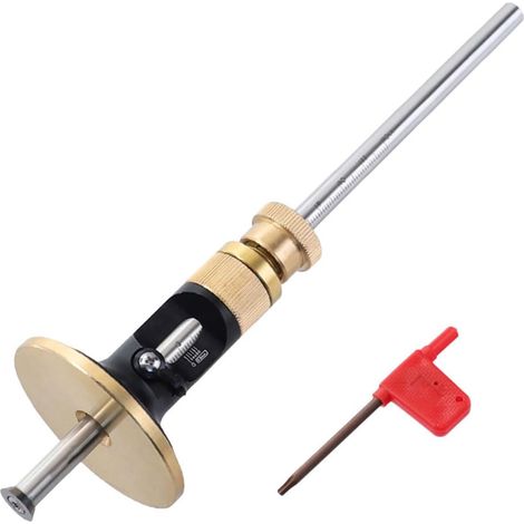 Traceur à Bois Européen en Alliage D'aluminium Lame en Carbure, Réglable et Précis pour Usage Personnel ou Professionnel, Résolution 0,2 Mm, Portée 120 Mm