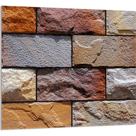 PANEL DE VIDRIO PARA COCINA 65x60 Ladrillo (1/5)