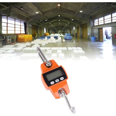 Tragbare elektronische Kranwaage, kleine Hakenwaage, Kranwaage, Hängewaage 300 kg, manuelle Hakenwaage, orange 300 kg (1/5)