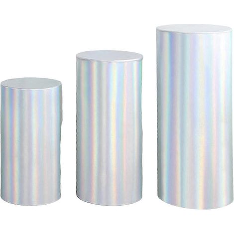 Set mit 3 dekorativen Hüllen für zylindrische Partyständer, Dessertplatten etc. – Ideal für Geburtstage, Hochzeiten und andere Feierlichkeiten. JikaixNeon