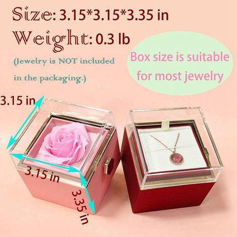 Farbe: Rosa Material: Kunststoff Kreative, drehbare Seifenblumen-Geschenkbox zum Valentinstag, verziert mit Rosen.