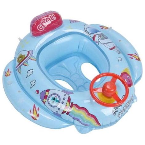 Baby swimming ring, blue astronaut boat, astronaut seat ring, baby swimming ring for children (1/5)