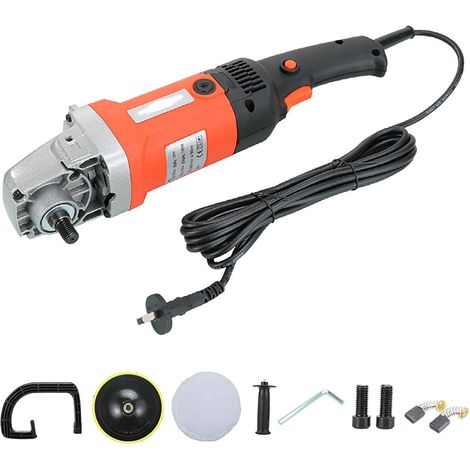 Poliermaschine, 1400-W-Autopoliermaschine mit 8 variablen Geschwindigkeiten, Leerlaufdrehzahl von 500 bis 3000 U/min, Poliermaschine mit abnehmbarem Griff, ideal zum Polieren von Rot