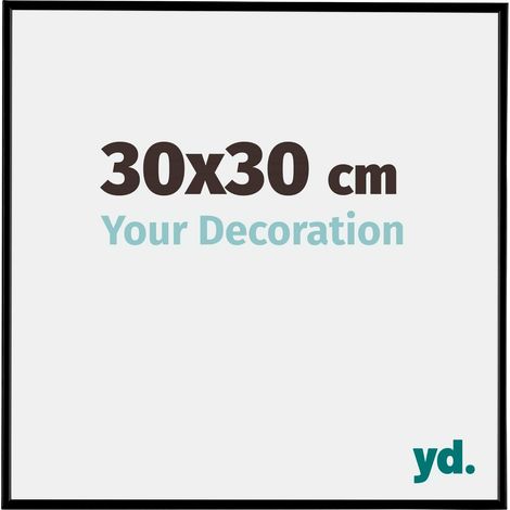 yd. - Cadre photo 30x30 - Noir Mat - Plastique - Evry