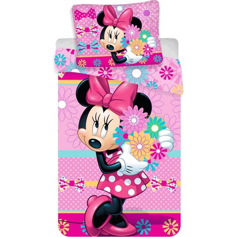 Bettwäsche-Set 140x200 Mini Mouse 0952 Minnie Mouse rosa Kissenbezug 70x90