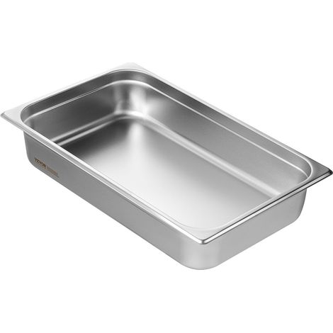 Bac de cuisson vapeur en acier inoxydable 0,8 mm grande capacité 10 cm profondeur idéal pour restauration et applications industrielles (1/5)