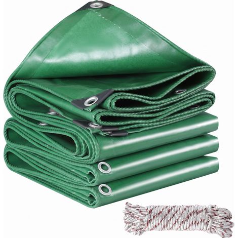 Bâche de Protection Extérieur,PVC Bâches Épaisse Imperméable,2x2,5 m 440 g/m²,Anti-UV Résistante aux Déchirures,Œillets Métalliques Renforcés,Multi-Usage Jardin Terrasse Piscine,Vert (1/5)