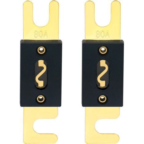 2er-Pack ANL-80A-Sicherungen für Autoradiosysteme – schwarz und gold (1/5)