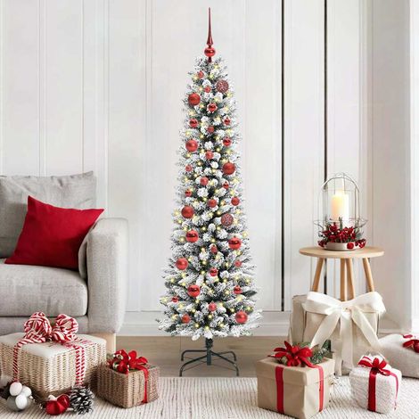 Künstlicher Weihnachtsbaum mit 150 LEDs mit Ständer Weiß 150 cm