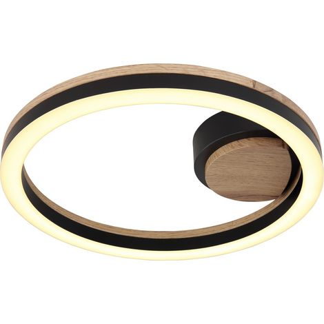 Globo - plafonnier - Beatrix - noir - métal - Ø 30cm - LED - (1/5)