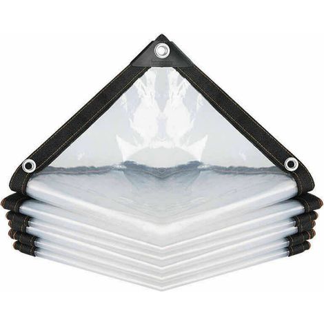 Bâche Transparente PVC - 150 x 150 cm - 86 % Transmission Lumineuse - Résistant UV et Déchirure - Bords Renforcés (1/5)
