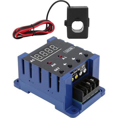 SZC06 AC-Digitalamperemeter 0,3-50A Messbereich untere obere Grenze Alarmverzögerungsrelais mit dualer LED-Anzeige AC110-220V(50A)