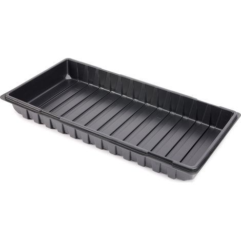 Garronda Plateau de Culture, Bac de Culture en Plastique pour Mini Serre et Semis, Plateau pour Plantes et Jardin, Bac de Germination Étanche, Idéal pour Potager et Balcon (60x30 cm, Noir)