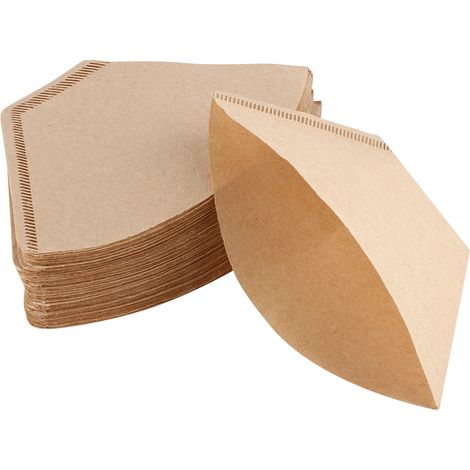 100x ungebleichte Kaffeefilterpapiere, Kegel, Tassen, Brühgerät, Espressosieb, Filtertropfer (1/5)