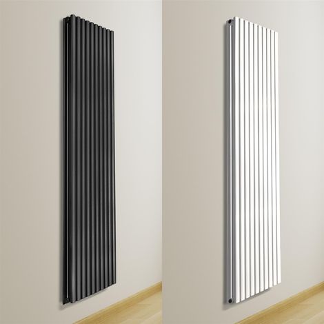 VILSTEIN Paneelheizkörper, Mittelanschluss und Seitenanschluss, Zweilagig Schwarz,1800 x 600 mm (1/5)